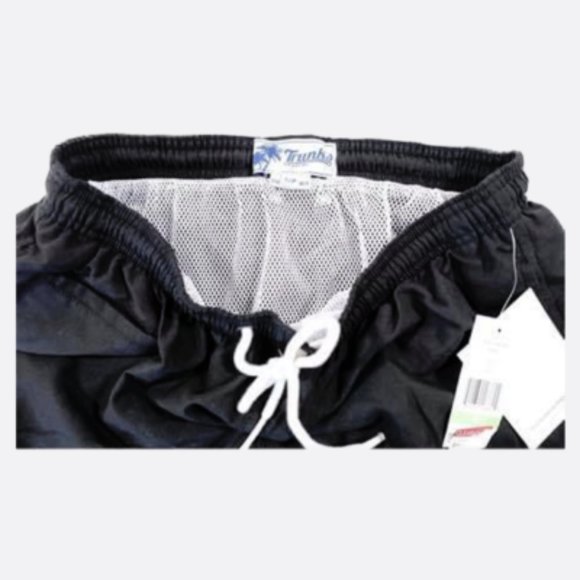 TRUNKS BRAND Black Surf Swim Trunks Shorts - Picture 3 of 4